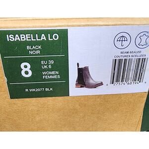Kamik Isabella Lo Black Bootie Size 8 Suede And Leather Waterproof WK2077
